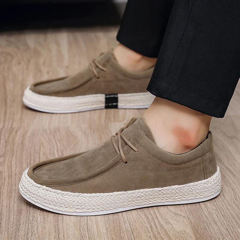 Fashion Lightweight Men Casual Shoes Lazy Shoes Male Breathable Slip-on Suede Mens Driving Shoes Comfortable Loafers Moccasins