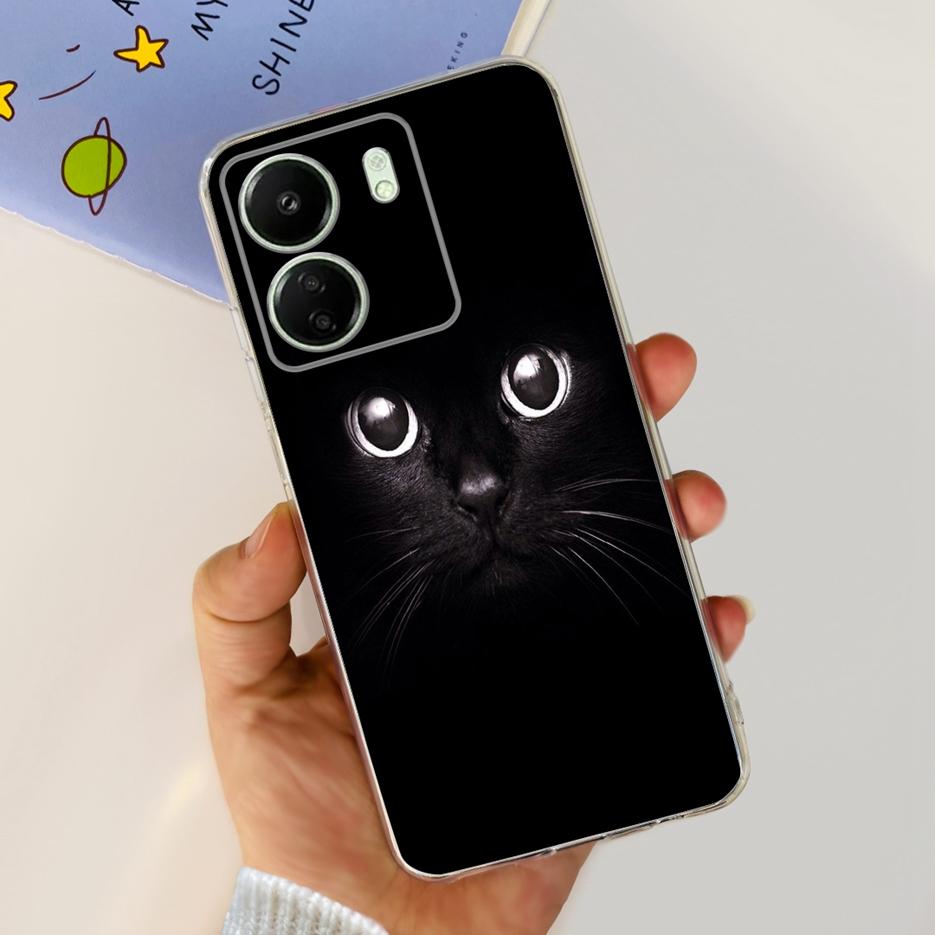 For Xiaomi Poco C65 Case Cute Cat Butterfly Cover Soft TPU Phone Case For Xiaomi Redmi 13C Redmi13C PocoC65 Fundas 6.74'' Bumper