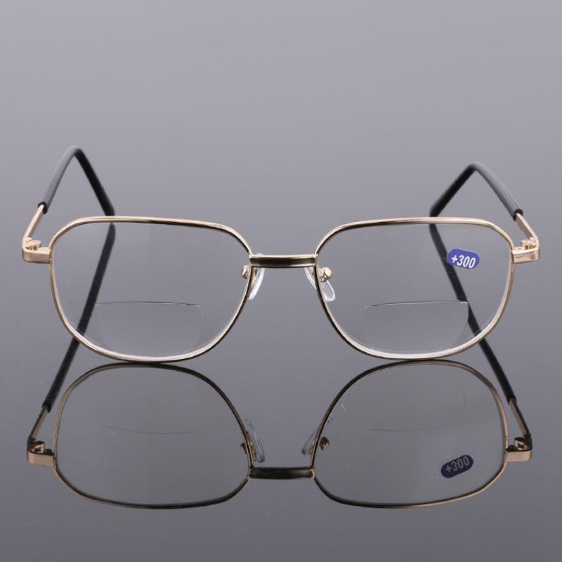 

Bifocal Reading Glasses Men Anti Fatigue Presbyopic Eyeglasses Business Ultralight Tea Resin Eyewear Look Far And Near 0 To +400 +1.5