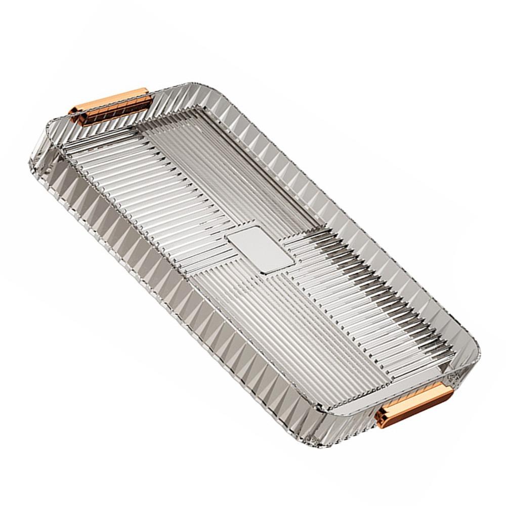 Large Capacity Water Drainage Tea Tray Plastic Material Tea Cup Drain Tray  Home Living Room