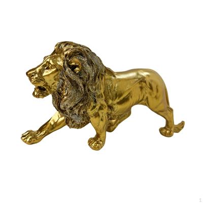 Animal Figurine Collectible Sculpture Lion Statue Resin Figure for Lovers Window Sill