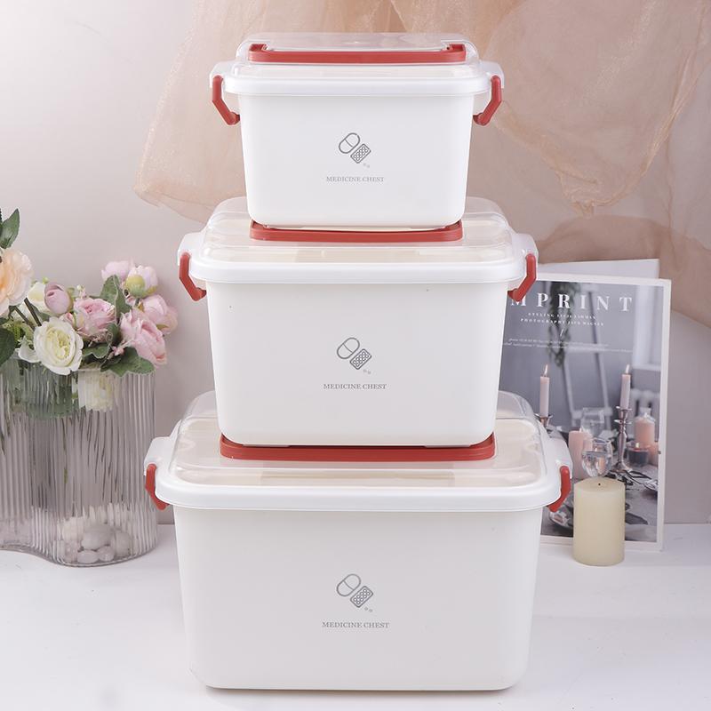 Large Capacity Medicine Box Portable Home First Aid Medical Kit Family Emergency Medicine Box With Multi-Layer Drug Storage Case