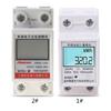 Single Phase Energy Meter Electricity Usage Monitor kWh Din Rail Power Meter