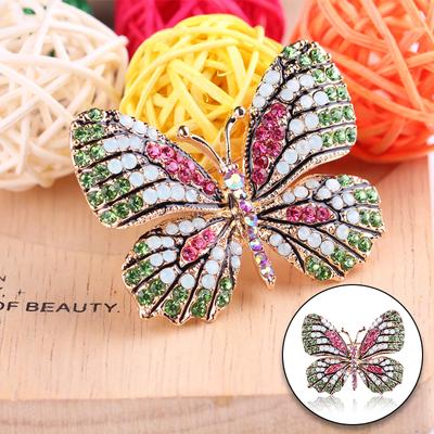 1PC Jewelry Gift Crystal Brooch Women Party Decoration Colorful Brooch Pins Butterfly Brooch Brooches Fashion