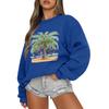 Women  Tops Women's Long Sleeve Sweatshirt Casual Crewneck Loose Fit Pollover Fleece Tops