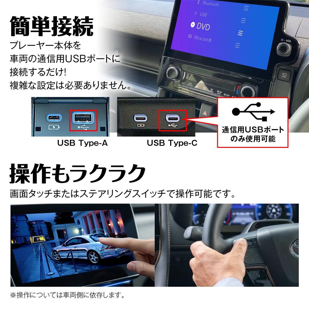MAXWIN DVD Disc Drive for Cars (Toyota, Lexus) - USB Connection, Vertical/Horizontal Mounting, External, Slot-in, Plug and Play (DA-DVD03)