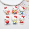 24/120PCS Cartoon DIY Accessories Apple Kitten DIY Resin Accessories Phone Case Hair Clip Keychain Pendant Accessories