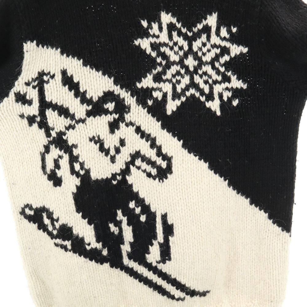 POLO SPORT RALPH LAUREN Vlněná směs ručně pletený Svetr s dlouhým rukávem a výstřihem do V Pánský Použitý