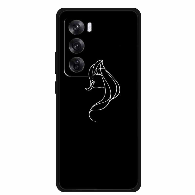 Reno 12 Pro 5G Personalized Black TPU Soft Pattern Phone Case
