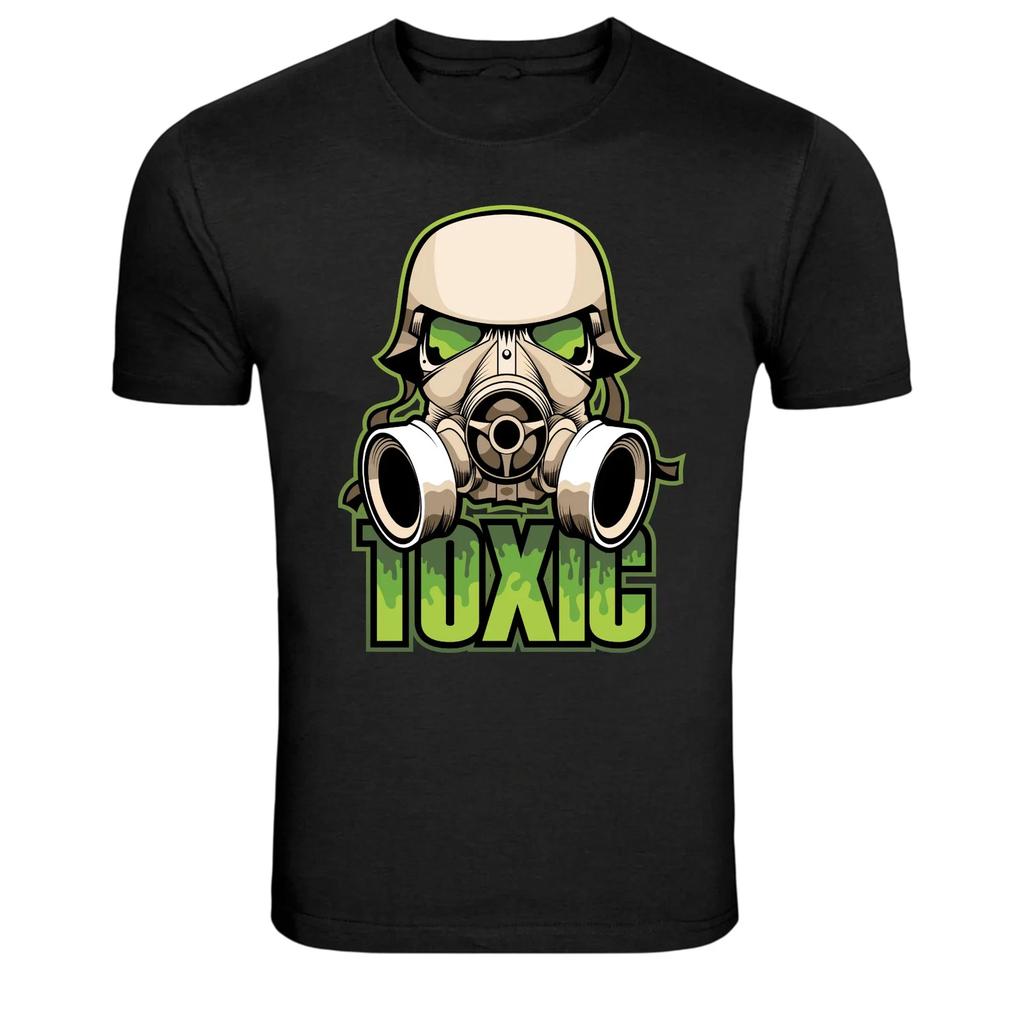 Toxic Gas Mask Soldier Graphic T-Shirt