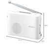 Sony FM/AM Handy Portable Radio, White, ICF-51/W