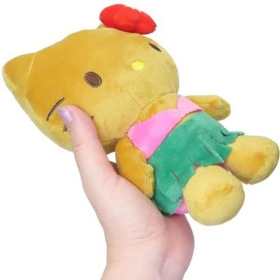 Stuffed Toy Hello Kitty Sitting Plush Sunburn Series Hibiscus Sanrio K Company Gift Cute Doll Marshmallow Pop