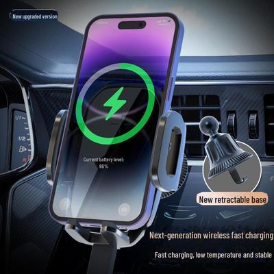 Univerzální 15W rychlonabíjecí bezdrátový držák telefonu do auta a držák navigace