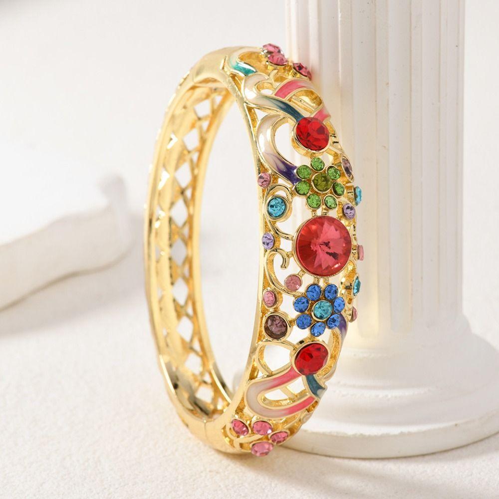 Chinese Beijing Cloisonne Bracelet Traditional Vintage Ethnic Bangles  Jewelry