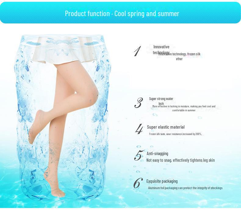 Fenna Women's 10D Core-Spun Silk Thin Pantyhose for Spring and Summer