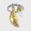 Belgian Metal Keyring - Croissant-Coffee