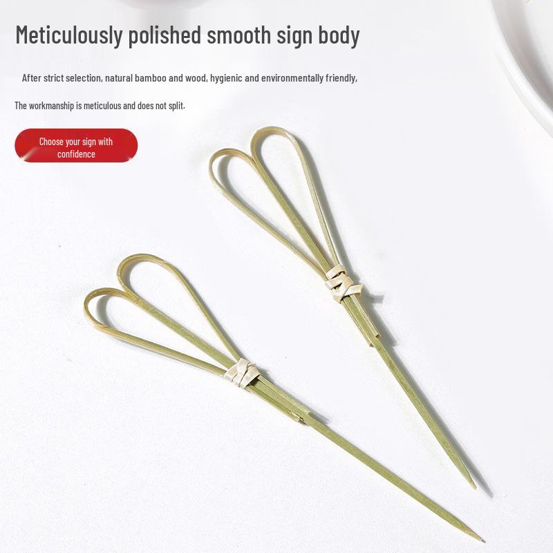 Creative Bamboo Fruit & Flower Picks for Parties, Cocktails, Burgers, & Easter Decorations