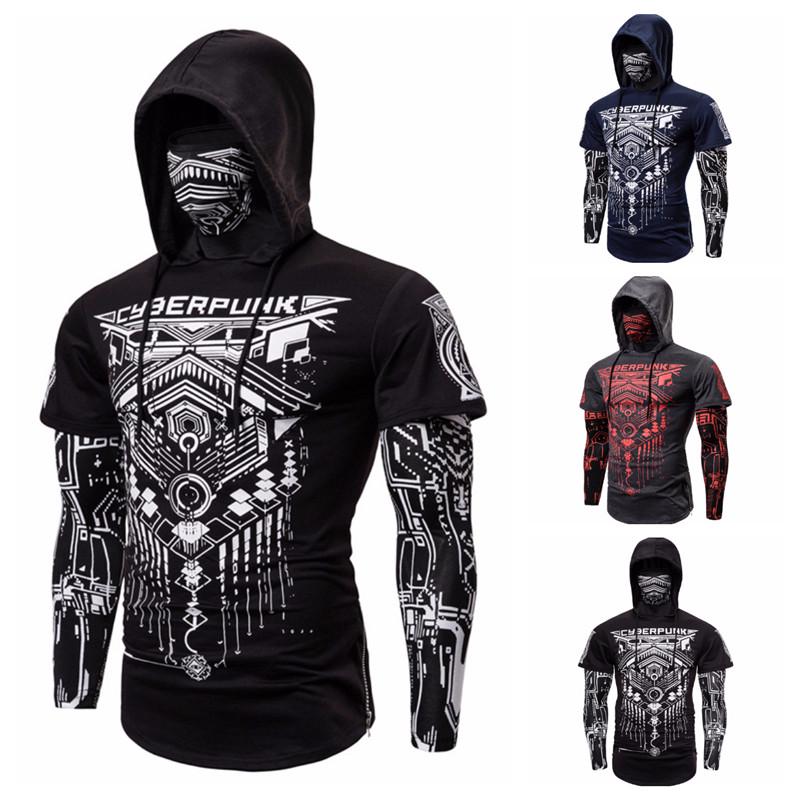 Buy Fitness Men's Ninja Suit Hooded Sleeveless Skull Mask Vest at