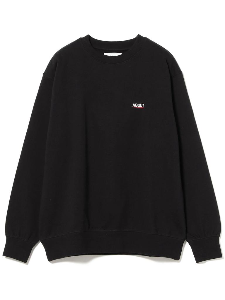 B:MING LIFE STORE by BEAMS "ABOUT" Embroidered Crew Neck Sweatshirt, Men's, Black, M_92130453147