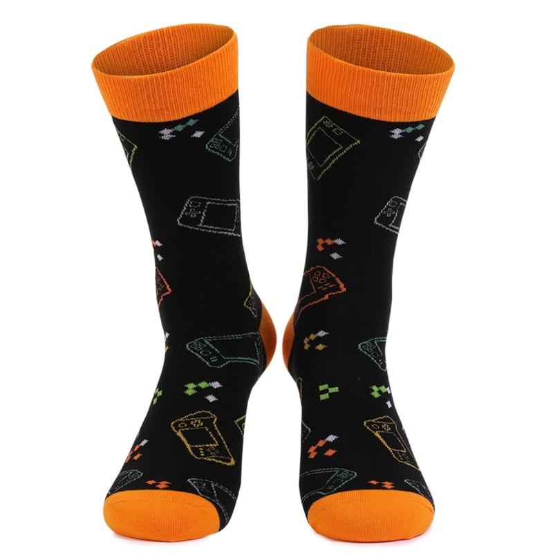 1 Pair Novelty Pattern Warm Stockings Autumn Winter Cozy Crew Socks Warm Socks Cotton Middle Tube Socks Men Women Gifts