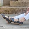 Bekväma Damskor Ballerinaskor Retro Handgjorda T-remmar Vintage Casual Platta Loafers Damer Stor Storlek 11 45 47 48 Märke