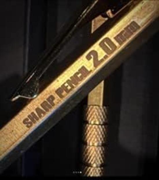 KNICKS Architectural Mechanical Pencil by Brass 2H Gold Lead S-2H Shosekido, Base,