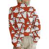 HJX-GL1 Halloween Devil 3D Print High Neck Pullover Sweater - Long Sleeve, Loose Fit for Autumn/Winter