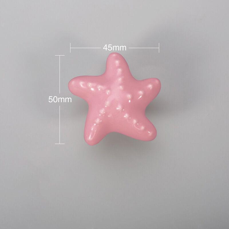 NAIERDI Children Room Ceramic Single Round Wardrobe Handle Kitchen Garden Door Handle Cabinet Handle Cartoon Furniture Handles