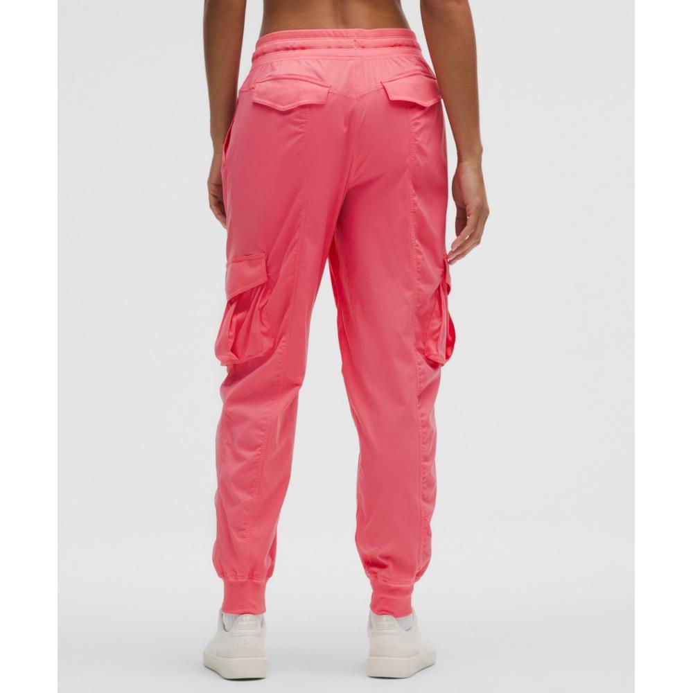 Lululemon Calça Jogger Cargo Relaxada de Cintura Média Studio de Dança Rosa Sakura