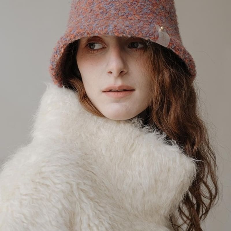 

ACCLET Панама из шерсти, похожей на шерсть, Оранжевый/Небесно-голубой Orange Sky