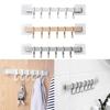 Multifunction Kitchen Storage Hook Cupboard 6 Hook Home Organizer Storage Rack Pantry Chest Tools Towels Hanger Wardrobe Hooks