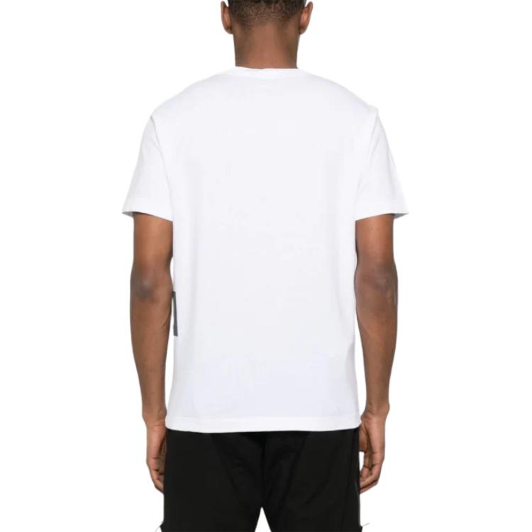 STONE ISLAND Plain Crew Neck Short Sleeve T-Shirt Men Tops White 80152NS84-V0001