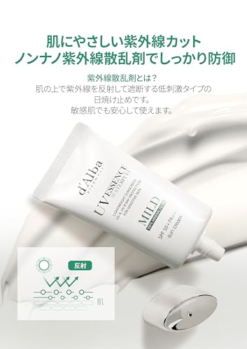 Waterfull Mild Sun Cream (50ml) face body - Sunscreen UV protection sensitive skin low irritation no absorbers SPF50+/PA++++ vegan resistant sweat
