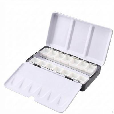 Paint Box with 14 Compartments Compact Watercolor Tin Insert Portable Metal Case for