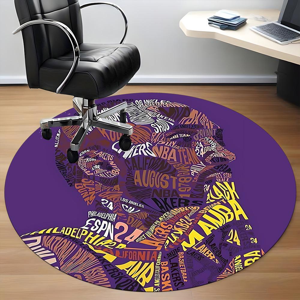 1pc Kobe Bryant, Mamba Mentality Office Round Area Rug, Under Office Chairs Bedroom Living Room Home Decor a092