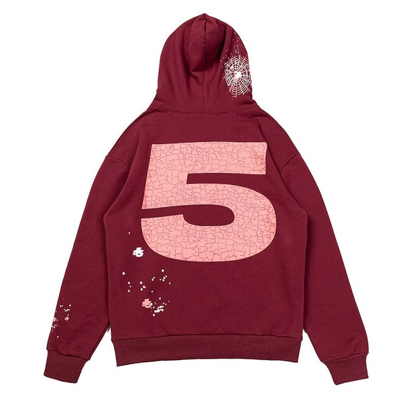 24 Street Spider Web 555 3D Puff Sweatshirt Pants Set Unisex High Casual Sporty