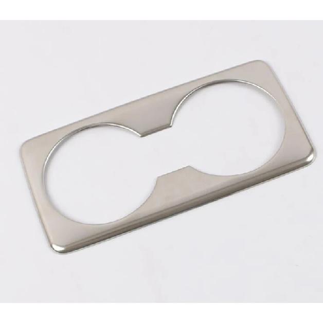 For Mazda 3 Axela Sedan BP   Stainless Steel Rear Seat Drink Cup Holder Chrome Trim Cover Bezel Surround Frame Styling
