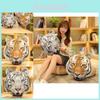 Tiger Head Plush Doll Cushion With Soft Crystal Material For Bedroom Decor
