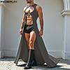 INCERUN Mens Sleeveless Cutout Splits Casual Cosplayer Long Swing Tank Tops