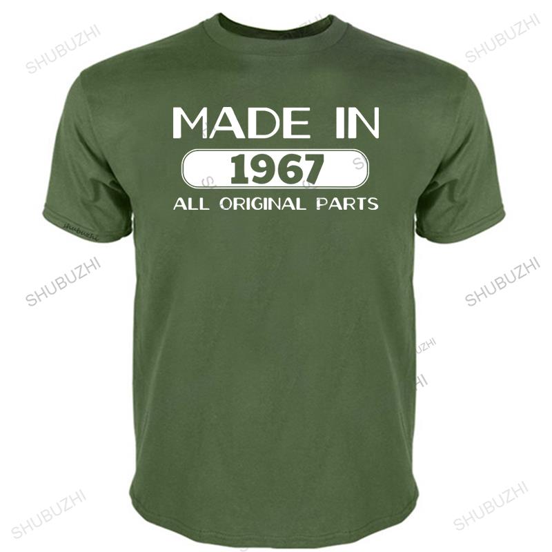 55th Birthday Gift - Made In 1967 All Original Parts T-Shirt Funny Present Casual cool Short Sleeve Brand Clothing tee-Shirt