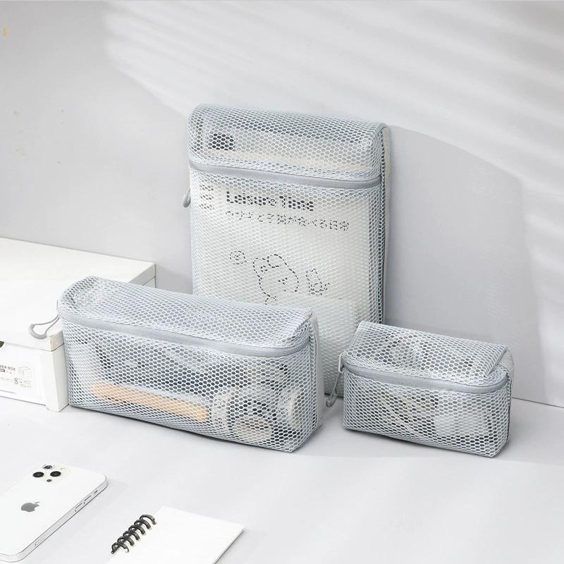 Mesh Makeup Toiletry Storage Bags Handbags Portable Travel Washing Body Shower Tools Organizer Hanging Cosmetic Organizer Pouch