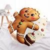 Gingerbread Man Themed Travel Umbrella 8 Ribs Automatic Opening and Closing, Portable Folding Design, Compact and Stylish Umbrella Suitable