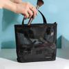 Travel Organizer Zipper Bag Square Bag Large Capacity Black Storage Toiletry Bag Cosmetic Cases Makeup Bags Mesh Cosmetic Bag