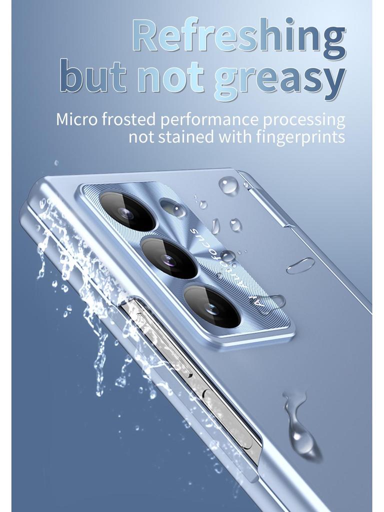 Compatible Samsung Z Fold7/6 Case with Dual Hinge Pen Slot, Pen Shell Film, Full Coverage, and Drop-proof Protection.