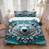 3pcs Polar Bear Mandala Artwork Duvet Cover Set, 1 Duvet Cover + 2 Pillowcases (No Insert), High-Definition Print, Home & Dorm Yy251123013