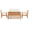 Garden Sofa Set 5 Pcs Brown Solid Acacia Wood