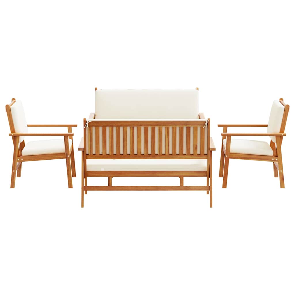 Garden Sofa Set 5 Pcs Brown Solid Acacia Wood