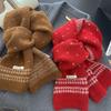 Retro Knitted Scarf 160×22cm Winter Scarf Sweet Ladies Wool Scarf