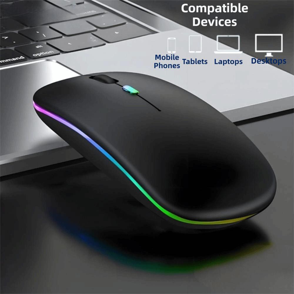 Mute Function Wireless Mouse Silent Design Computer Mouse Type-C Charging Optical Mouse Office Use