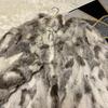 Total Length 65cm Rabbit Short-Length Coat Jacket Real Fur Size F (Equivalent to L) Beige White Silver Gray